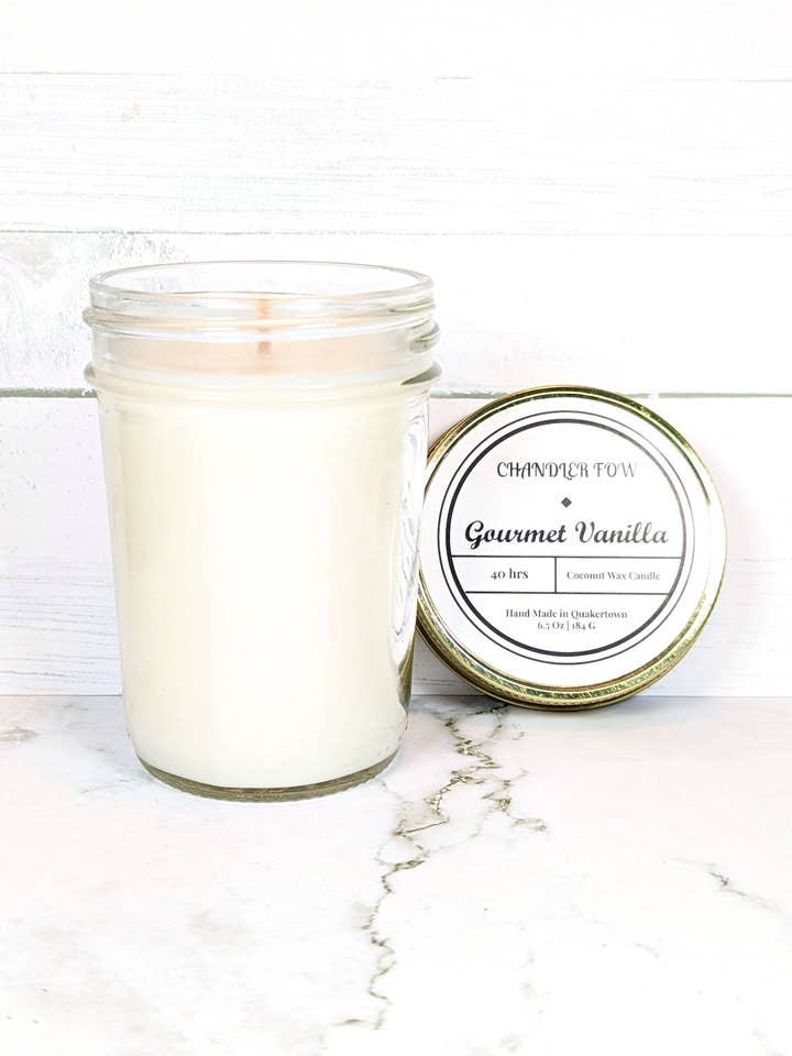 Gourmet Vanilla 6.5 Oz Jar Candle for wholesale by Chandler Fow