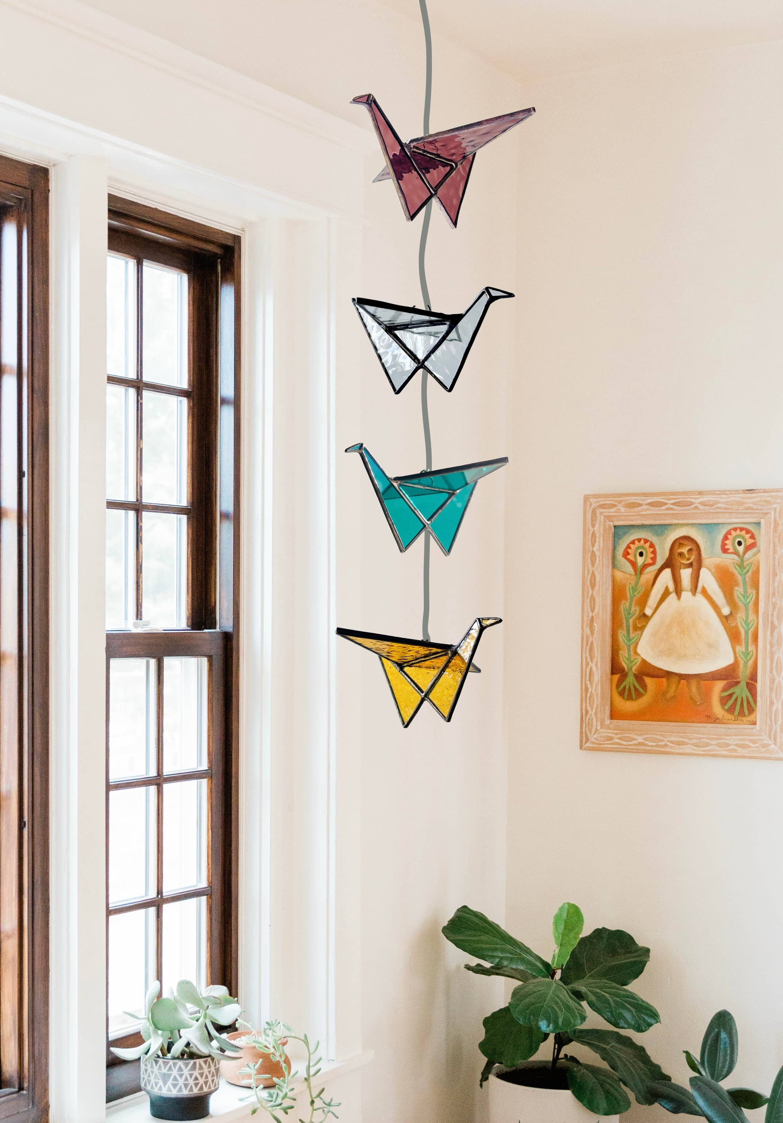 Samara Designs Studio - Wholesale Suncatcher - Stained Glass Origami Crane Suncatchers | Hanging Decor15