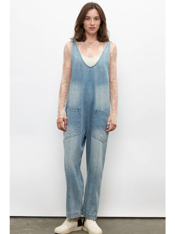 Newbury Kustom - Vente Jean – femme - 80298 - Salopette en jean vintage