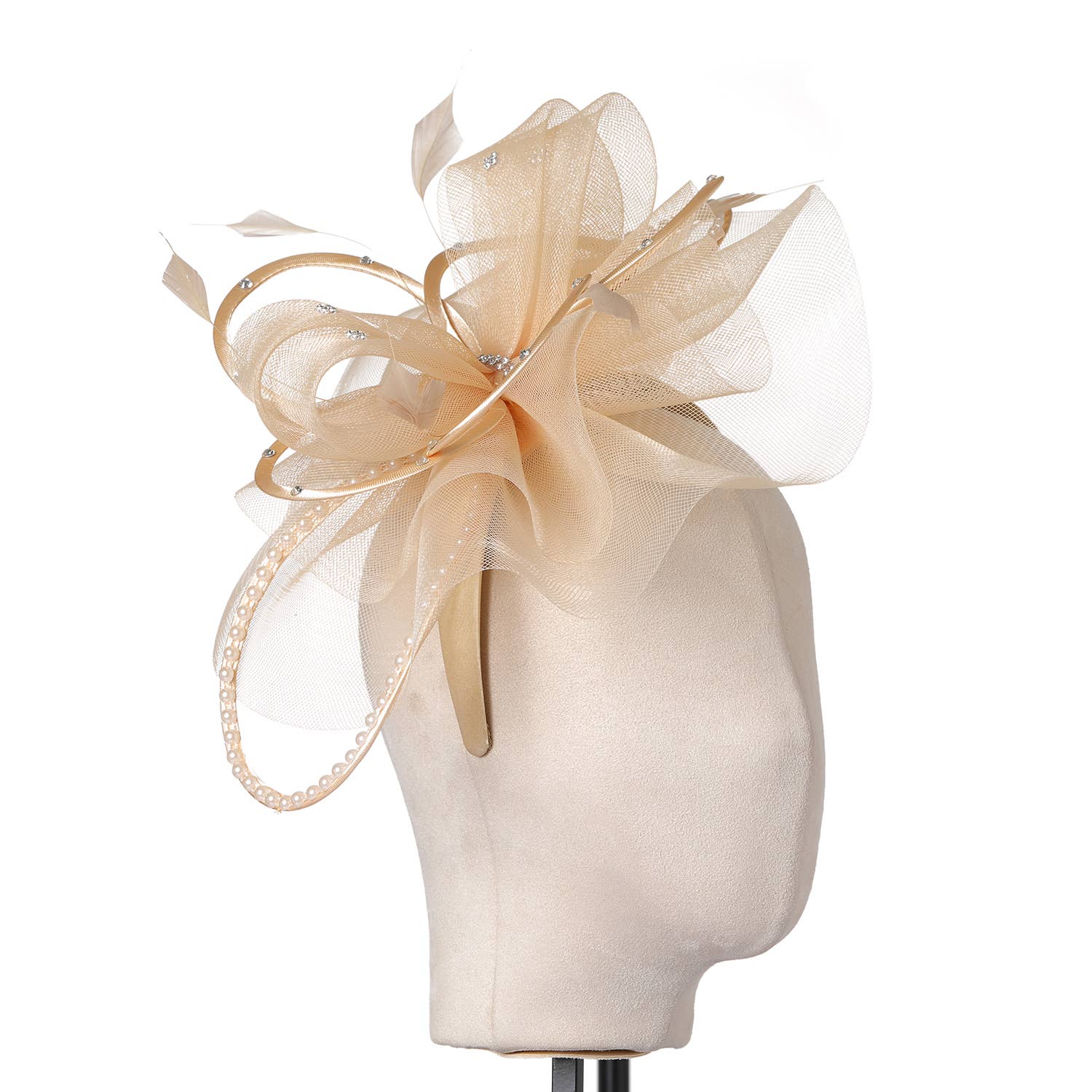 PEACH ACCESSORIES – Engroshandel Fascinatorhat - Dame – Perle og Diamante Mix Fascinators TGH0212