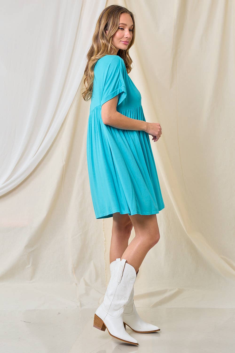 lovely melody - Wholesale Dress - Women's - LMD5555- Simple and plain solid mid dress19