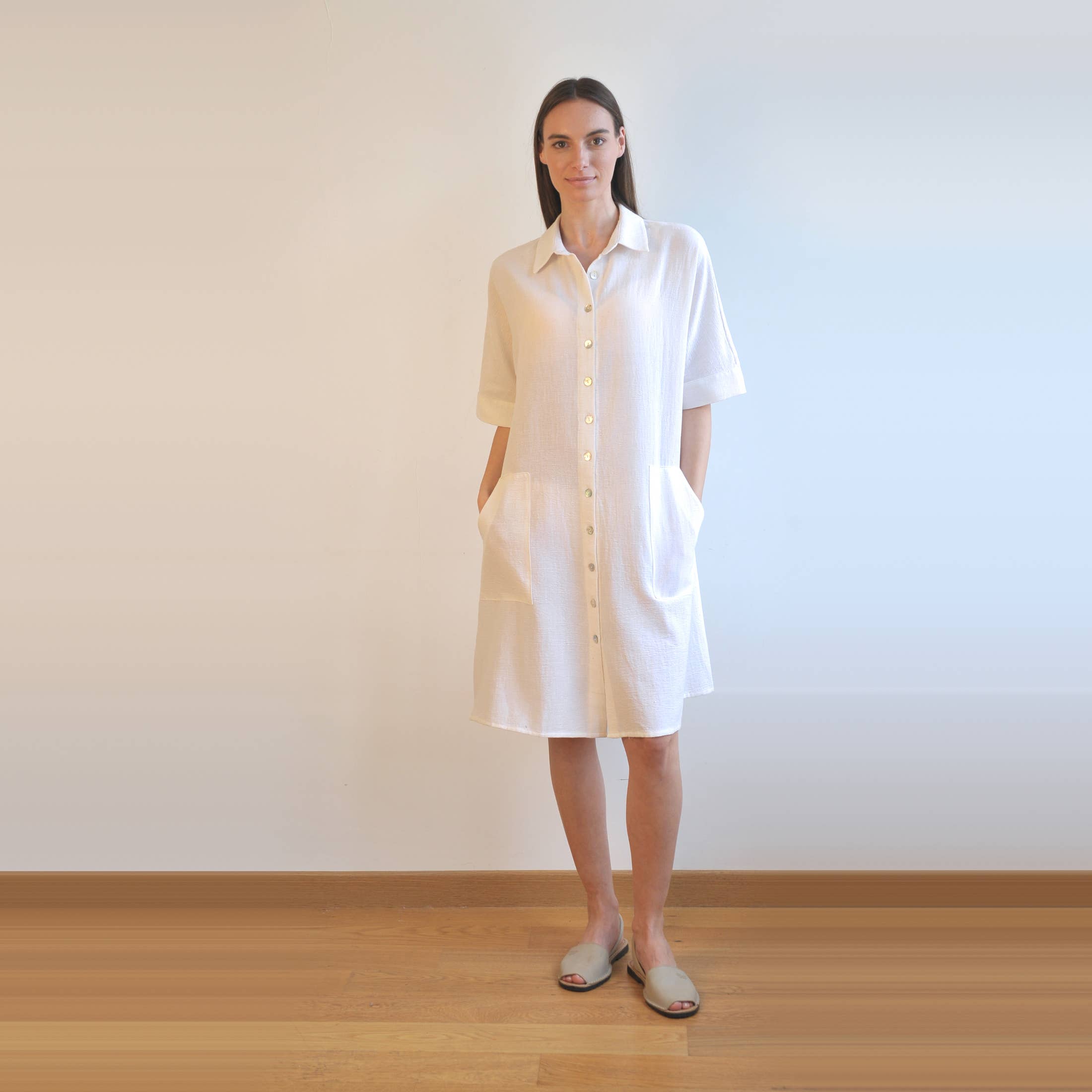 loom.ist – Vestido - Mulher por atacado – Vestido Camisa Mini Sile18