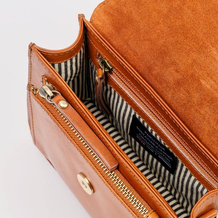 O My Bag - Wholesale Crossbody Bag - Women's - Harper Mini - Cognac Classic Leather4