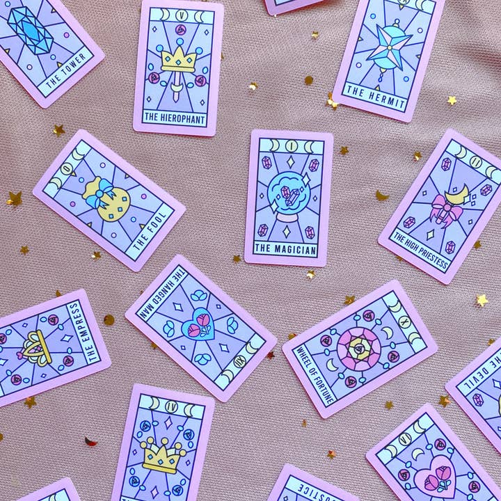 Aesthetic Tarot Card Sticker Flakes | Journaling Stickers for wholesale by Loveli Atelier