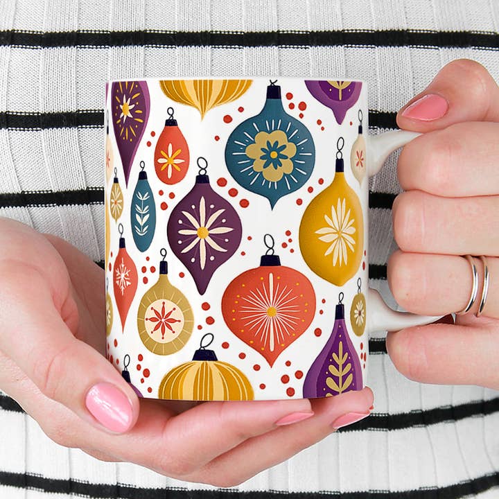 Loftipop - Wholesale Coffee Mug - Vintage Holiday Ornament Ceramic Mug, Retro Christmas Gifts1