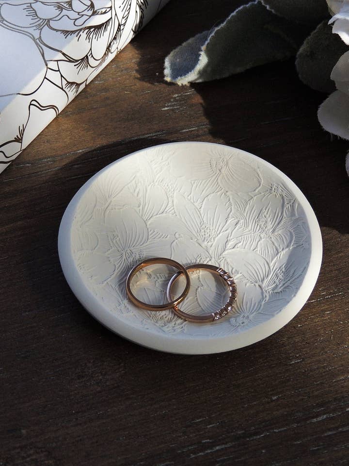 Floral Ring Dish for wholesale by Elm & Cedar