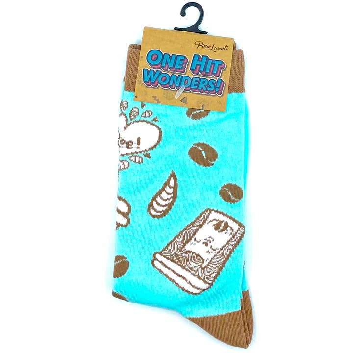 Boogie Toes - Wholesale Socks – Unisex - Coffee Cat - Adult sock - One Hit Wonders - Size M4