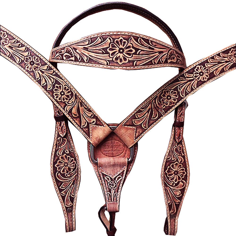 HILASON - Wholesale Horseback Riding Gear - HILASON Western Horse Headstall Breast Collar Set Tack Genuine American Leather | For Horses Headstalls29