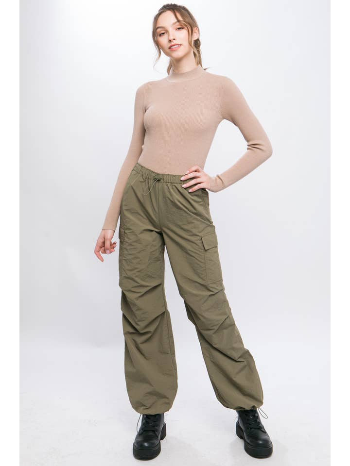 42POPS – wholesale Pants – Women's – `.SI-25286 Loose Fit Parachute Cargo Pants4