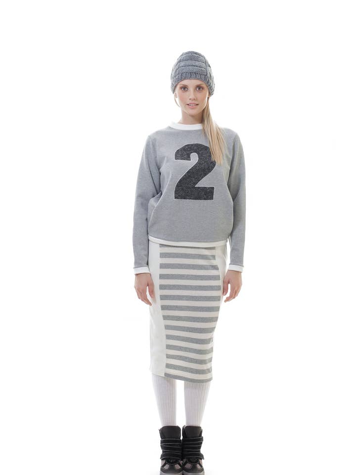 Sweatshirt Desportiva em Cinza por atacado de conquista