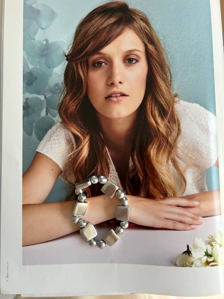 BRACELET ÉLASTIQUE EN ARGENT AL01076B pour la vente par BABY JOYS