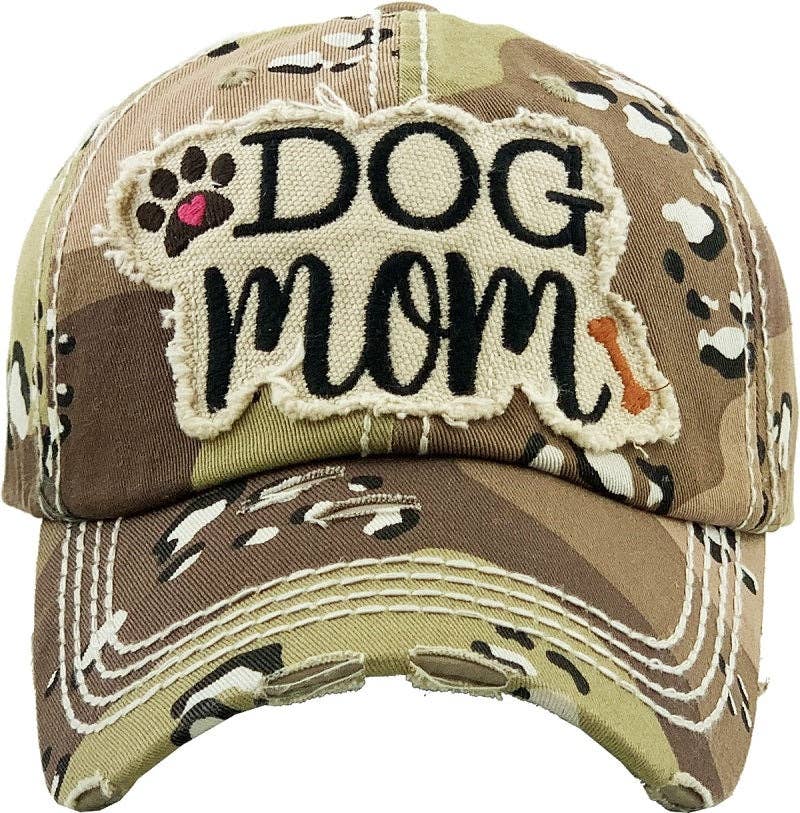 MiMi Wholesale - Wholesale Baseball Cap - Women's - KBV1140 "DOG MOM" Washed Vintage Premium Cotton Cap12