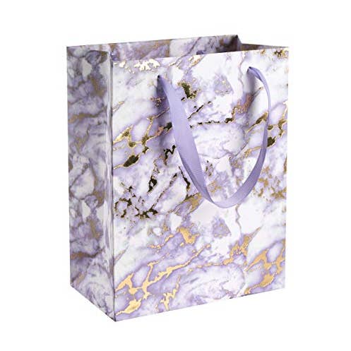 Marble Design Foil Stamped Gift Bags 12 Pack for wholesale by Hammont