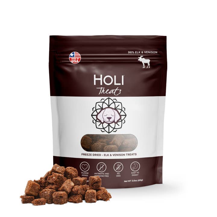 HOLI - Wholesale Pet Treats - Dog - Free Range Elk & Venison Freeze Dried Dog Treats