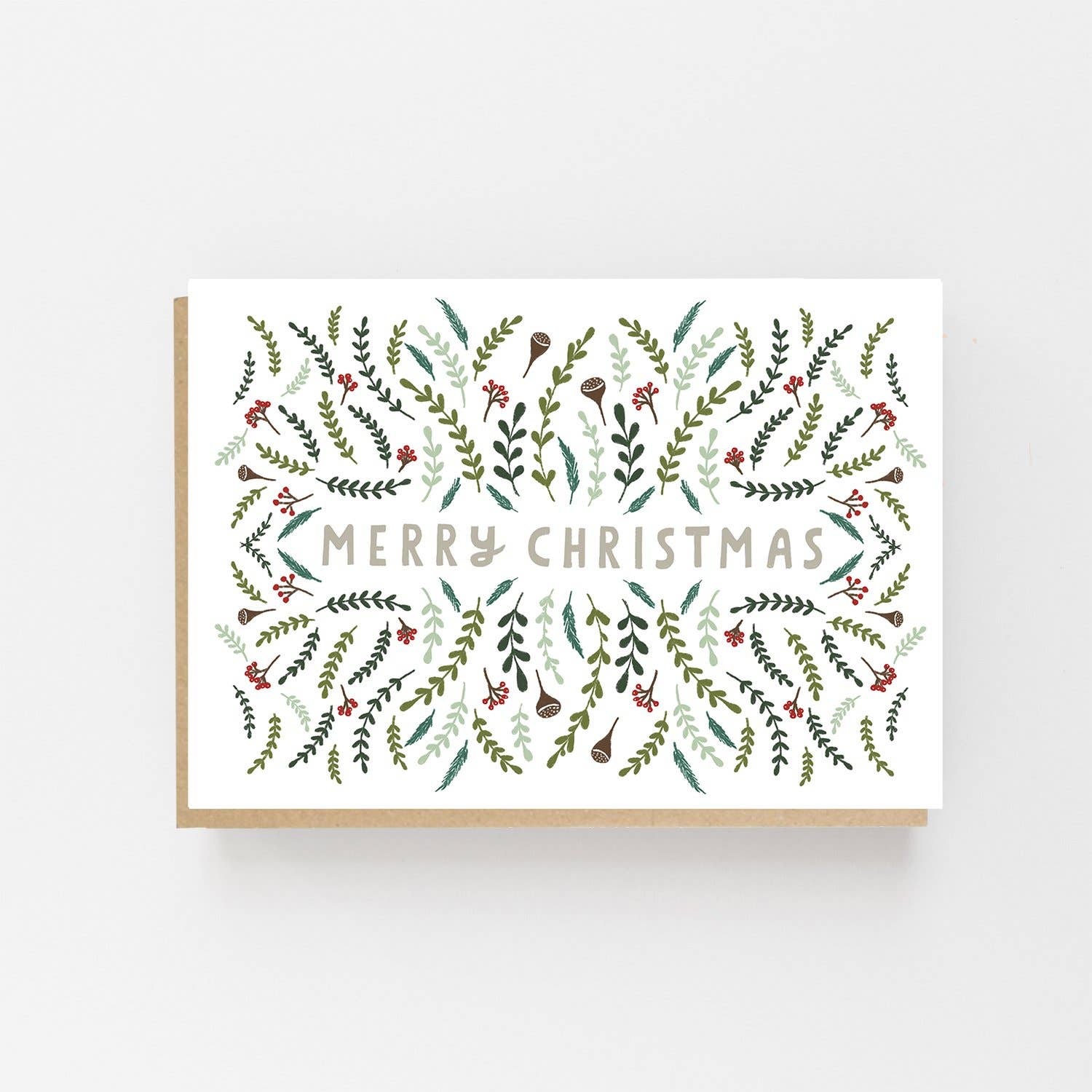 Lomond Paper Co - Wholesale Christmas Card - Christmas Pattern "Merry Christmas" Card