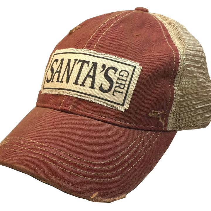 Casquette de baseball Casquette de camionneur de Père Noël pour la vente par Vintage Life