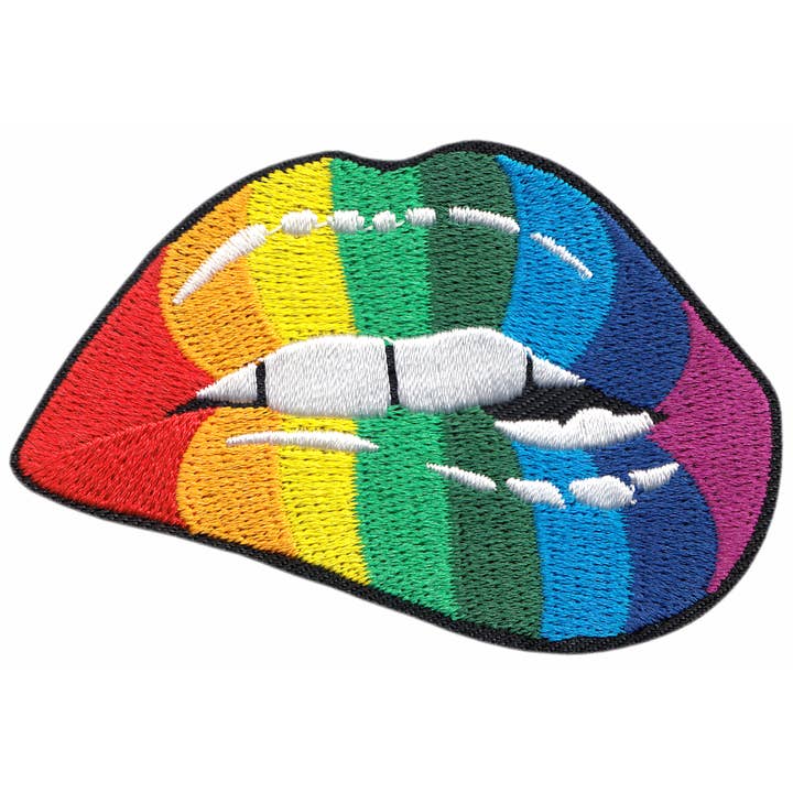 Patch - Rainbow - Biting Lips for wholesale by Square Deal Recordings & Supplies
