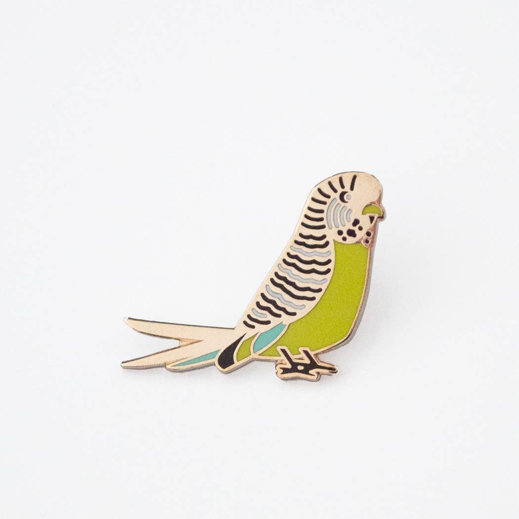 Bobbie Print - Wholesale Lapel Pin/Button - Cute Budgie Hard Enamel Pin Badge - Quirky animal lover gift