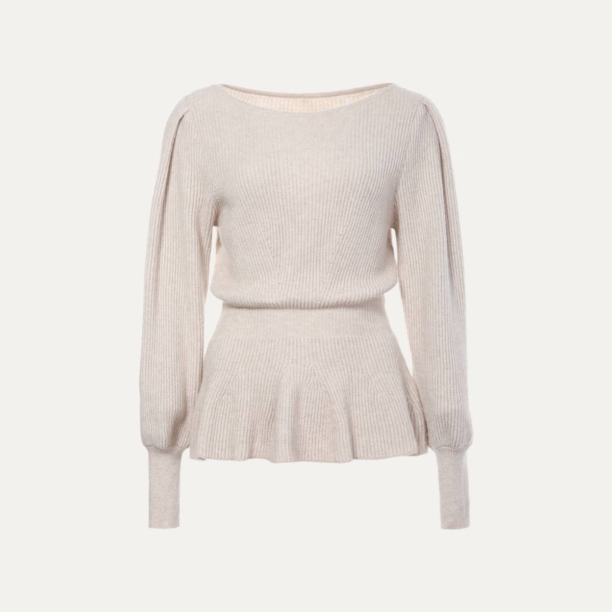 The Moment Collection - Wholesale Knit Sweater - Women's - Chic Balloon Sleeve Flouncy Knit Sweater Top6