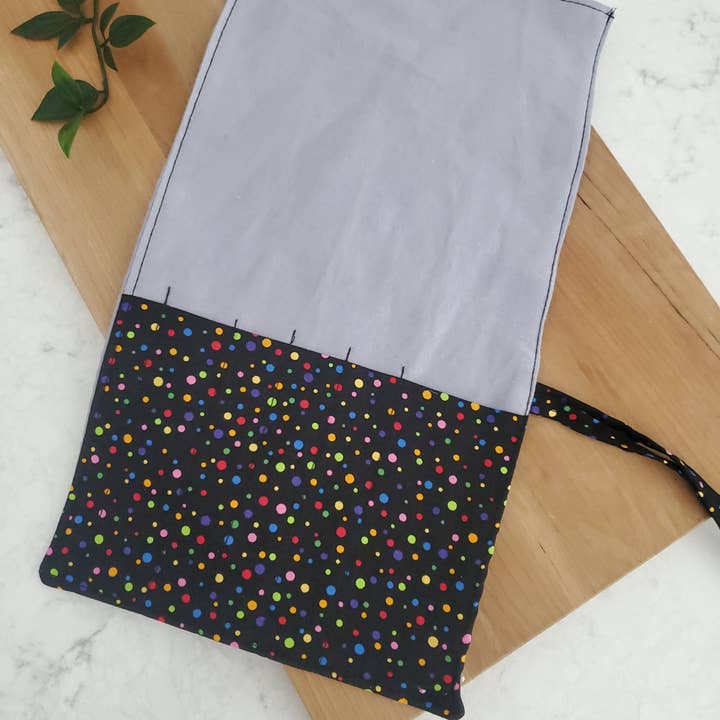 Earth Warrior – wholesale Resebesticksset – Roll up bestick kit - regnbåge prickar