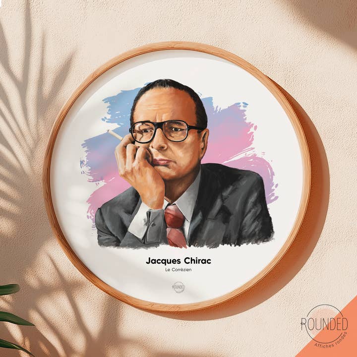 Jacques Chirac Rund plakat for engroshandel hos le murmure des murs
