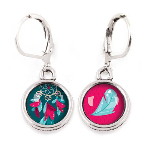 Dreamcatcher Sleeps/Feather für Kinder, Silber für den Großhandel von Les Minis d'Emilie Fiala