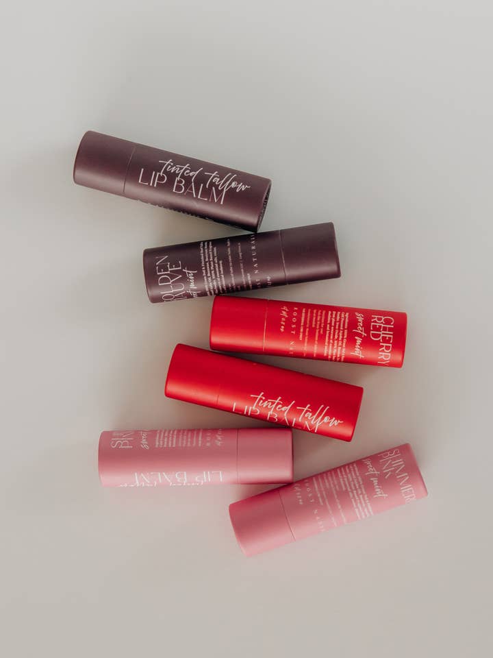 Tinted Tallow Lip Balm for wholesale by Roost Naturals