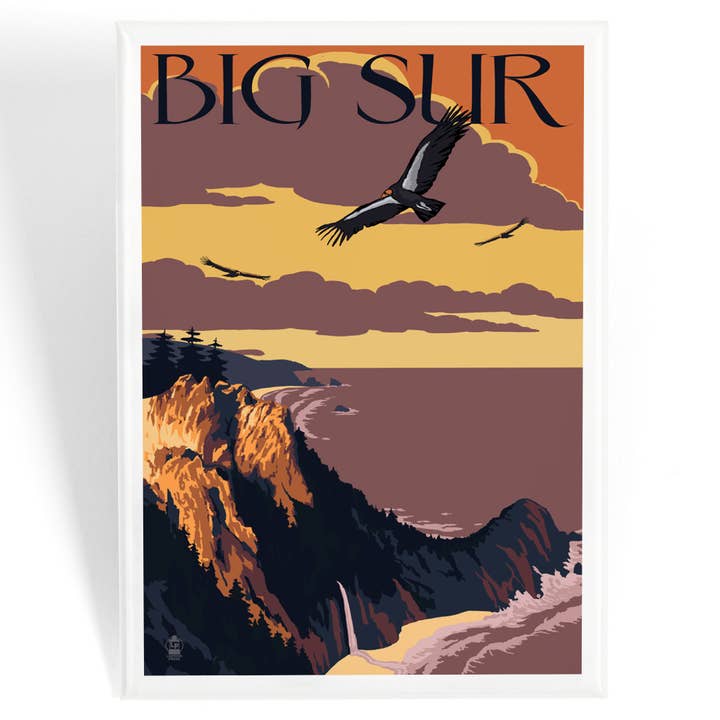 MAGNET Big Sur, California, Cóndores para venta al por mayor de Lantern Press