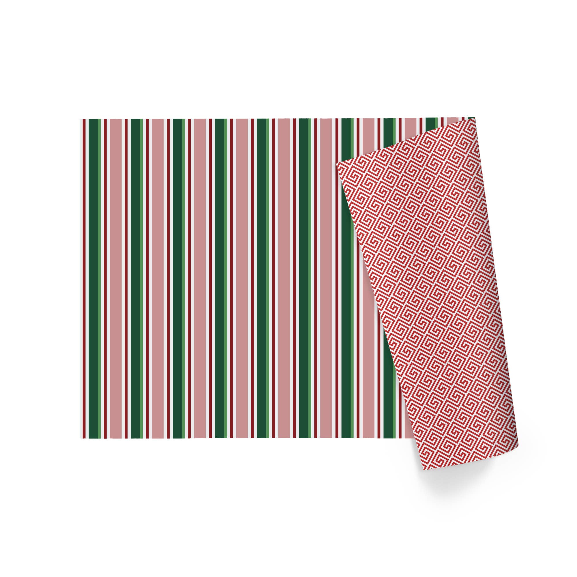 LA Ribbons Wholesale - Wholesale Wrapping Paper Roll - 24" X 417' Reversible Holiday Wrapping Paper Half Ream | Multi-Colored Stripe/Diagonal Greek Key3