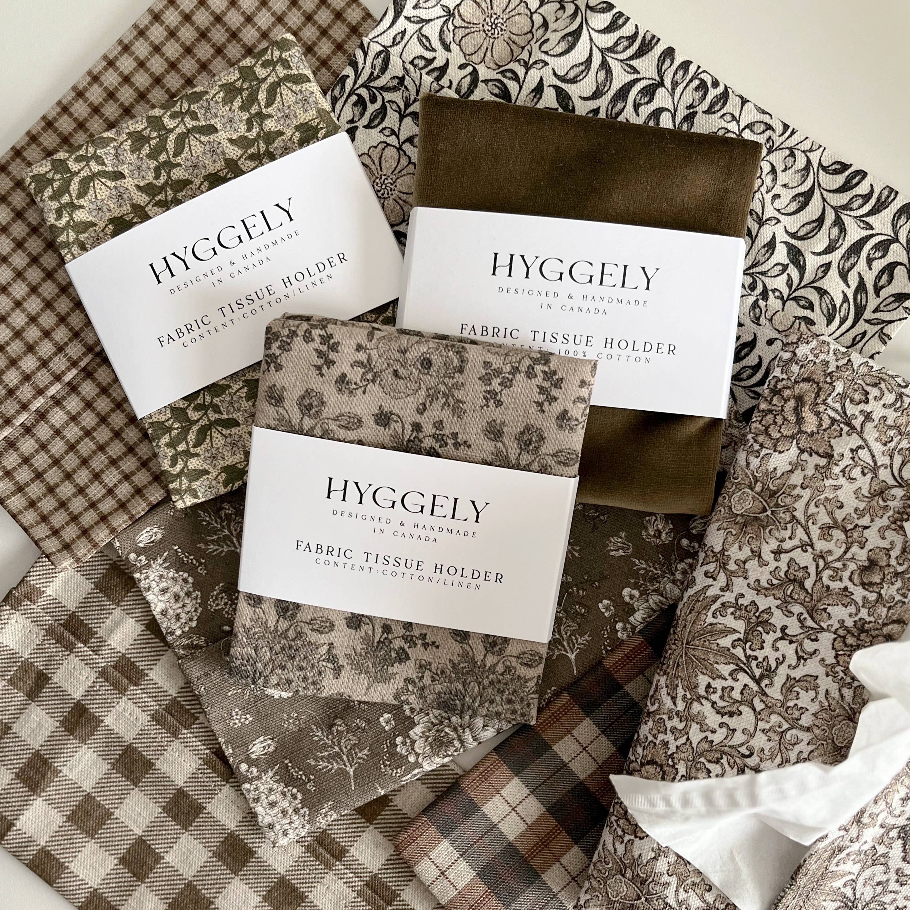 Hyggely - Vendita all'ingrosso Scatola portafazzoletti - Porta fazzoletti in tessuto | Gavin1