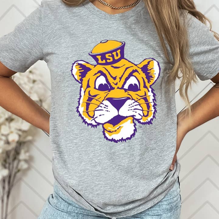 Camiseta Universitária da Louisiana por atacado de Pocketful of Prints