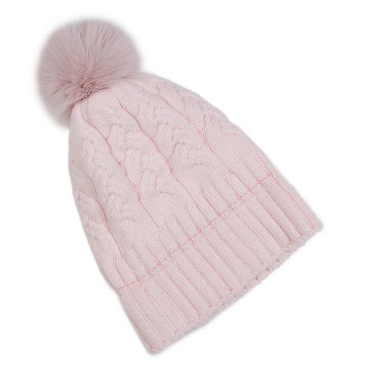 PEACH ACCESSORIES - Wholesale Beanie - Women's - Chunky Knit Pompom Hat SD1119