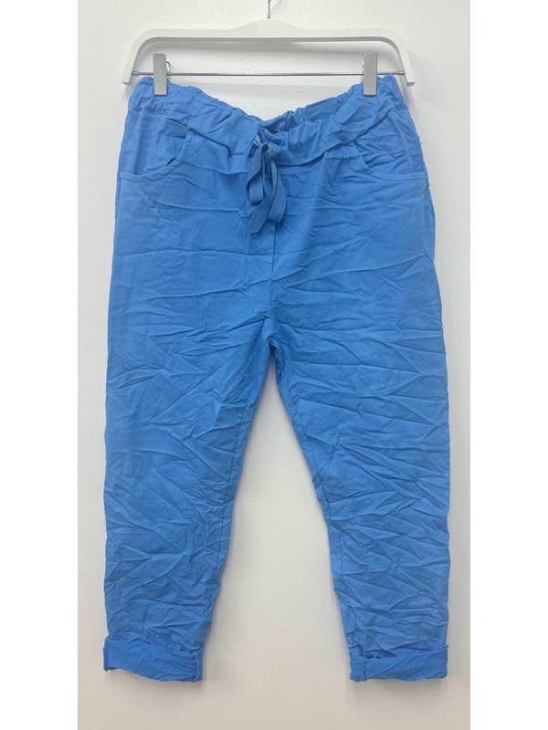 VENTI6 – Großhandel Hose – Damen – SOLIDE KNITTERFALTEN-JOGGER MIT KORDELZUG (50060)16