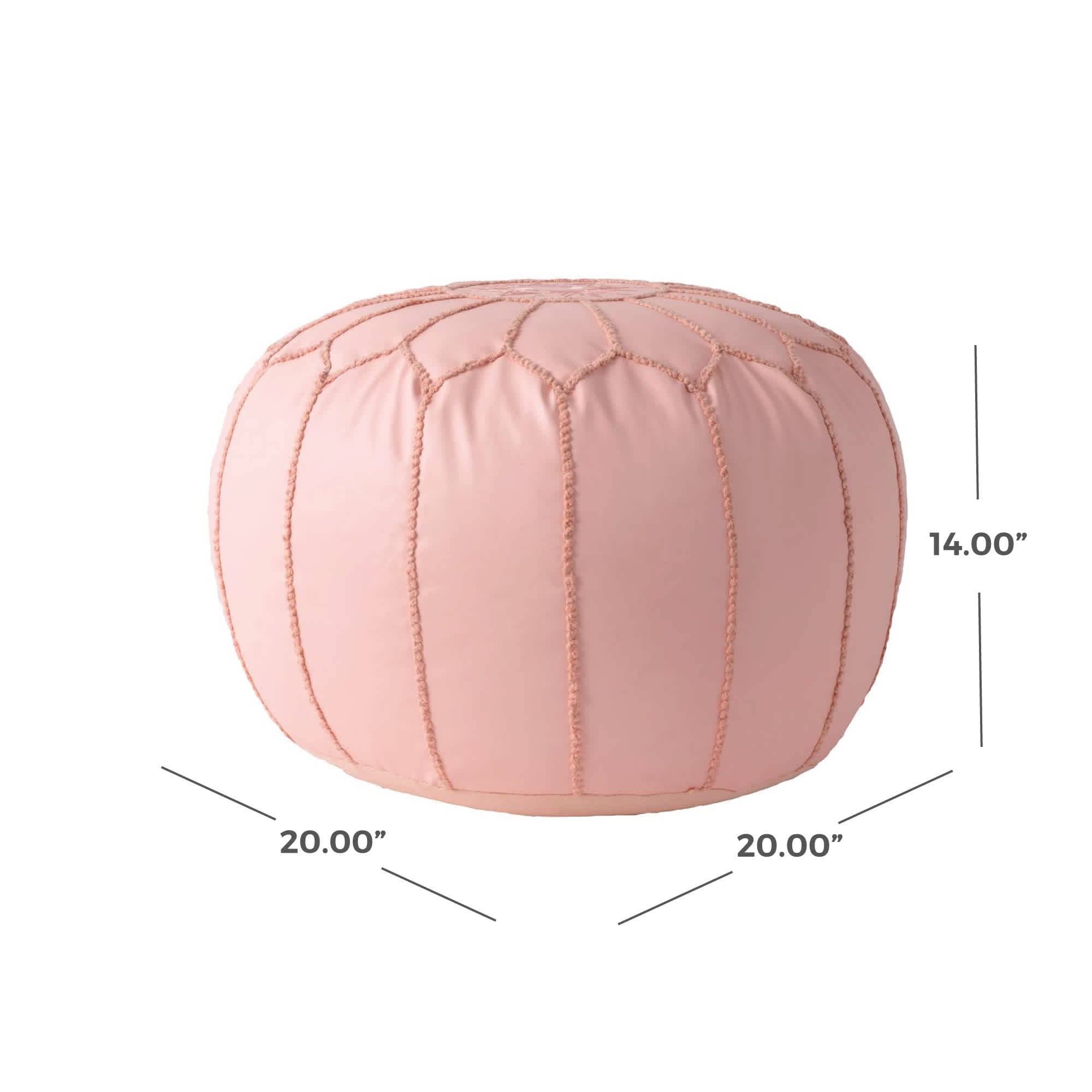 nuLOOM - Wholesale Pouf - Classic Moroccan Faux Leather Filled Ottoman Pouf16