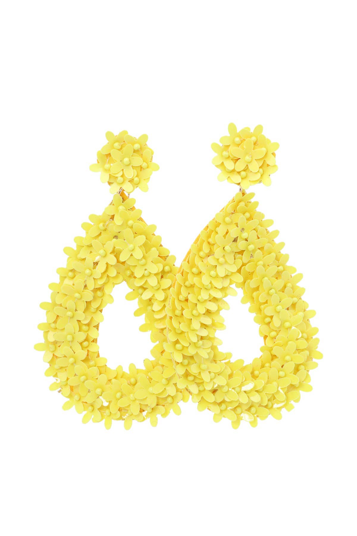 Urbanista Outlet - Venta al por mayor Pendientes colgantes - Pendientes de lágrima con flores de lentejuelas para novia1