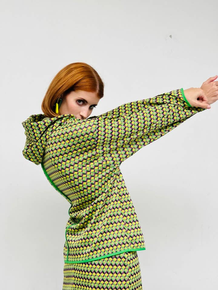 Green Iris Abstract Acid Sweatshirt for wholesale on Faire1