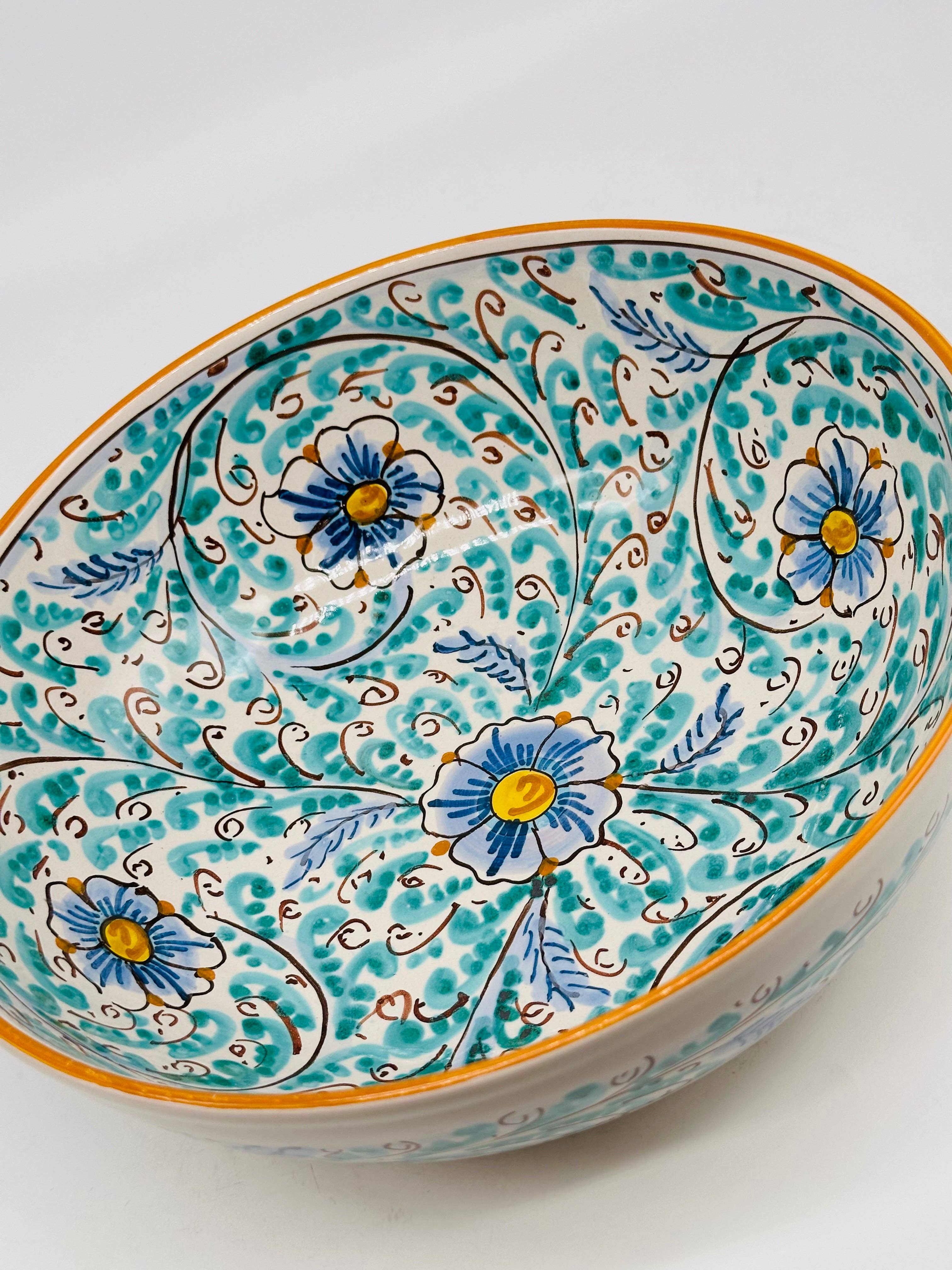 DD Ceramiche Siciliane - Wholesale Salad Plate - Salad bowl diameter cm 20 Ceramica Caltagirone - Eolie3