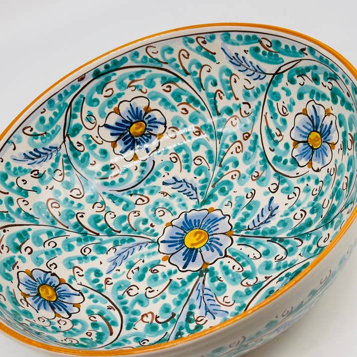 DD Ceramiche Siciliane - Wholesale Salad Plate - Salad bowl diameter cm 20 Ceramica Caltagirone - Eolie3