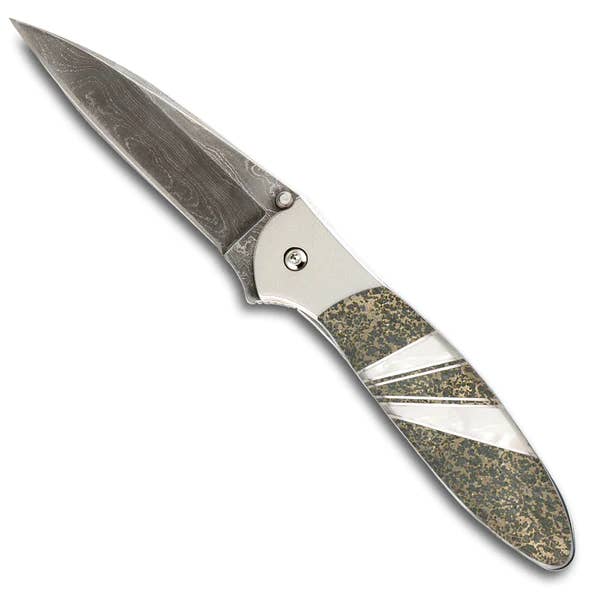 Santa Fe Stoneworks – Navalha e suporte por atacado – Coleção Damascus Kershaw Alho Francês3