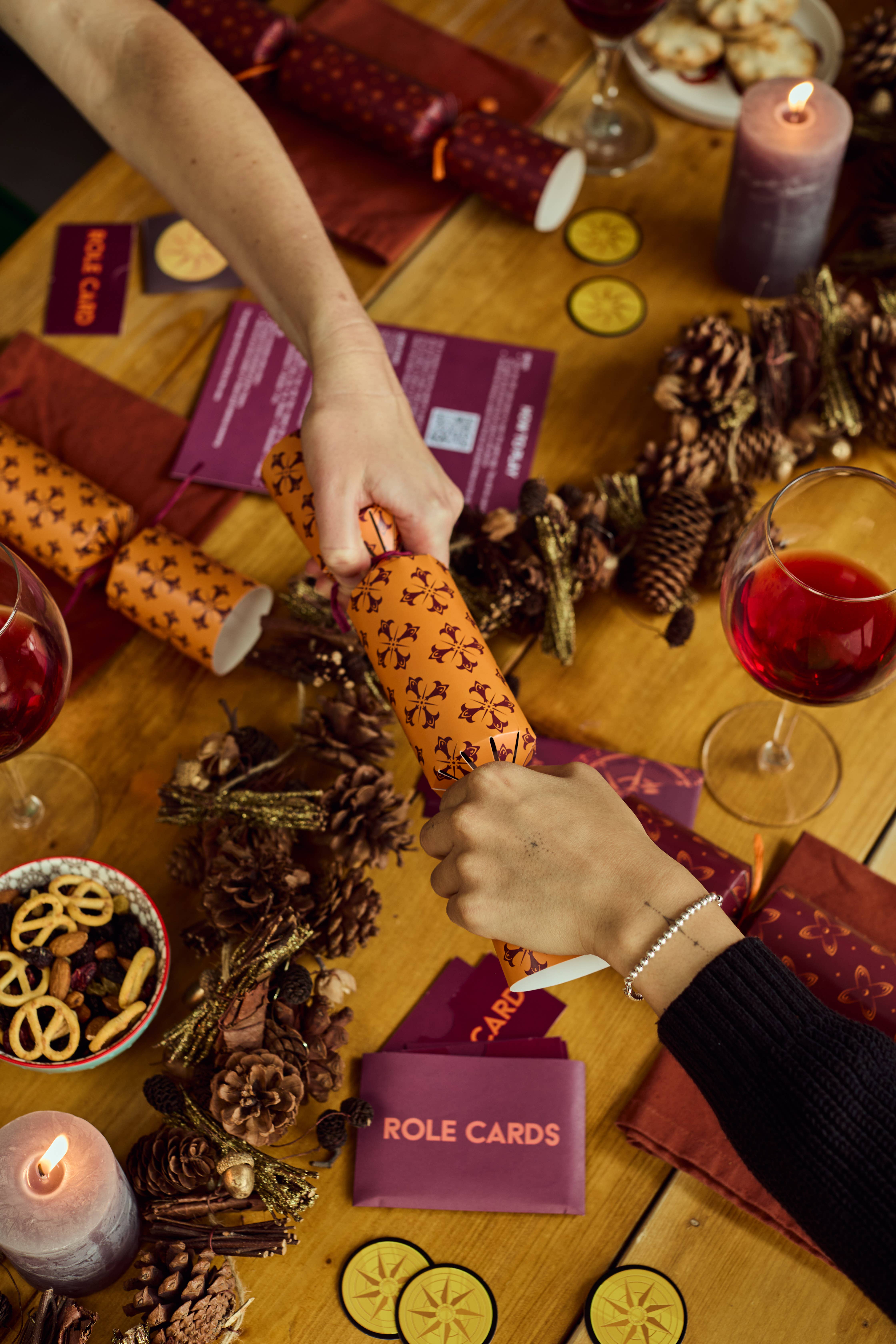 Puzzle Post Games - Wholesale Card Game - Official The Traitors Christmas Crackers - Set of 62