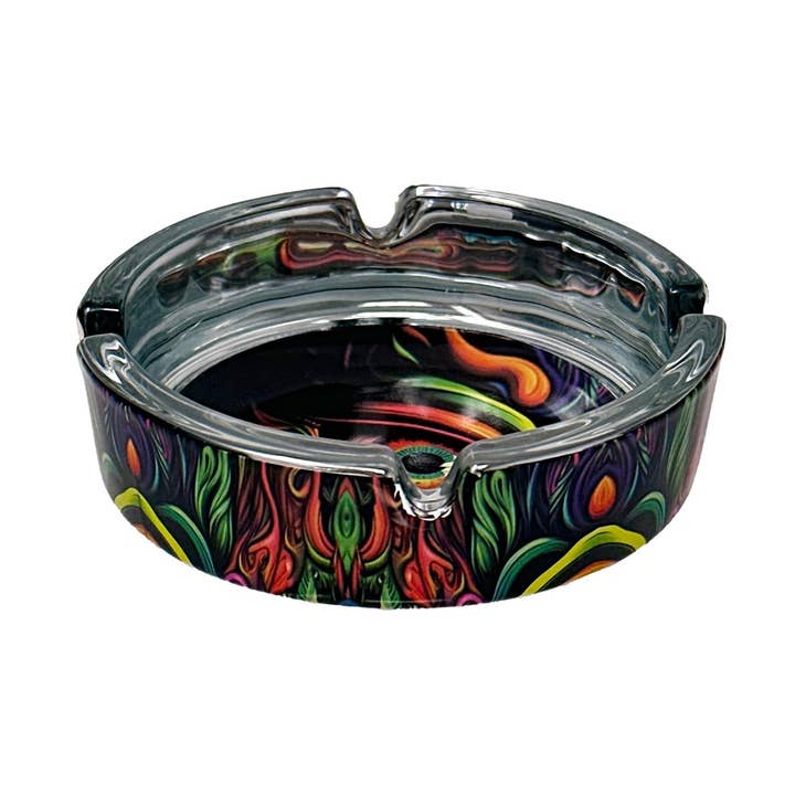 Cendrier en verre TMI Signature - Oracle Néon (4,25 pouces) pour la vente par Ted Miller Innovation