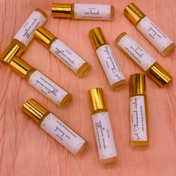 Scegli il tuo profumo | Olio profumato per il corpo roll-on | Profumo da viaggio per la vendita all'ingrosso da parte di korososcents