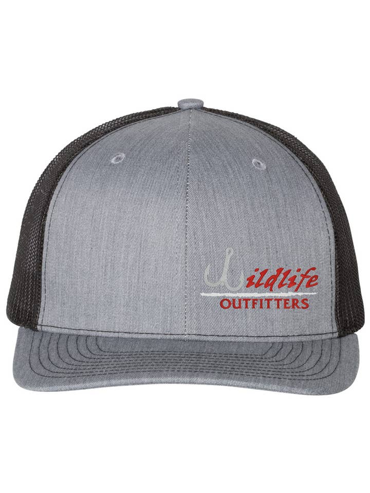 Hat - 112 Heather/Black, Hook, Lp, Red for wholesale by Wildlife Outfitters