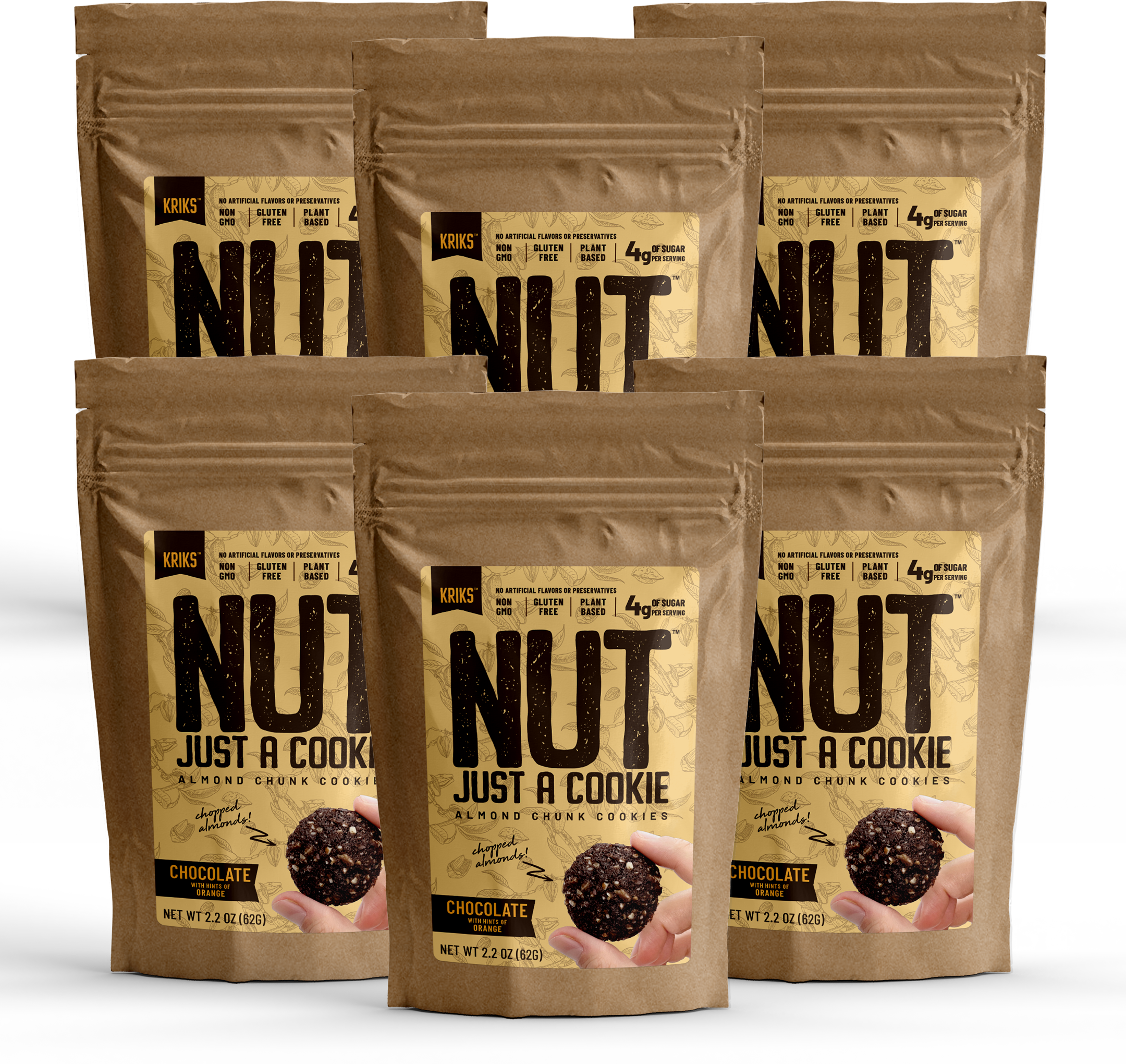 Nut Just a Cookie - Wholesale Cookie - Nut Just A Cookie  Chocolate Orange 2.2oz 4