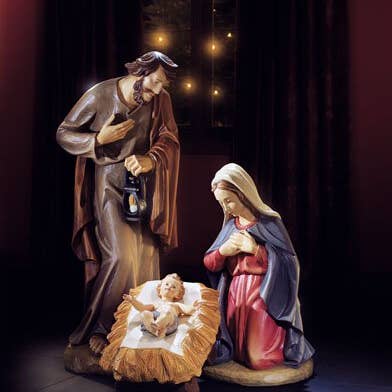 Christian Brands Catholic - Wholesale Nativity Scene Decor - 32" Val Gardena Holy Family0