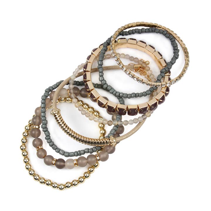 MYS Wholesale Inc - Wholesale Jewelry Set - Plus Size Stack-Able Beads Bracelet Set9