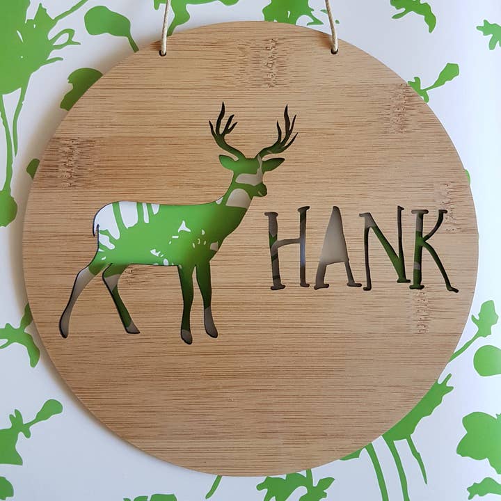 Little Birdy Finds - Wholesale Wall decor – Kids & Baby - Personalised Wooden Wall Hanging - DEER/STAG1
