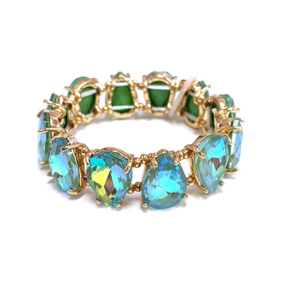 StarryNYC - Vendita all'ingrosso Bracciale con perline - Bracciale elastico con perline di cristallo a goccia di vetro20