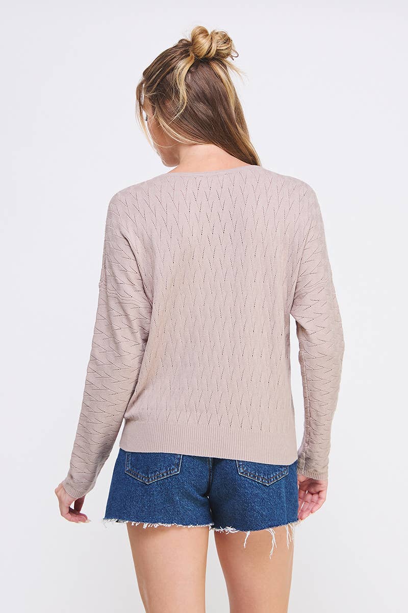 Allie Rose – Top de malha - Mulher por atacado – Manga Comprida de Medida Fina Dolman14