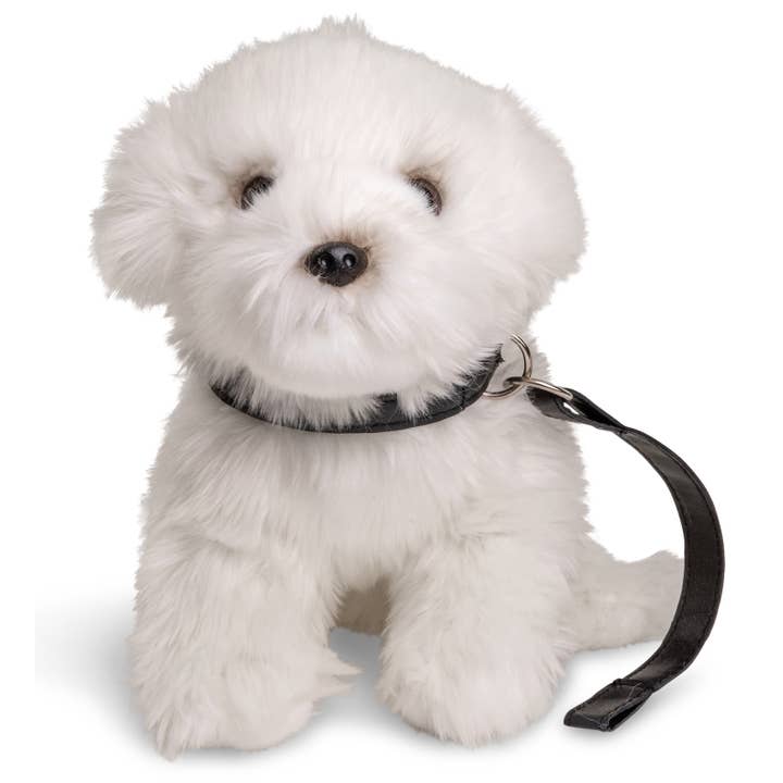 Uni Toys - Wholesale Stuffed/Plush Toy - Kids & Baby - Maltese dog (with leash) - cuddly/plush toy